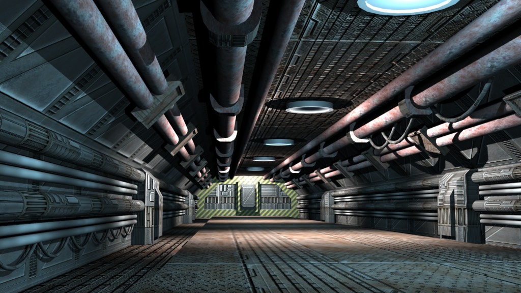 Sci-fi hallway01